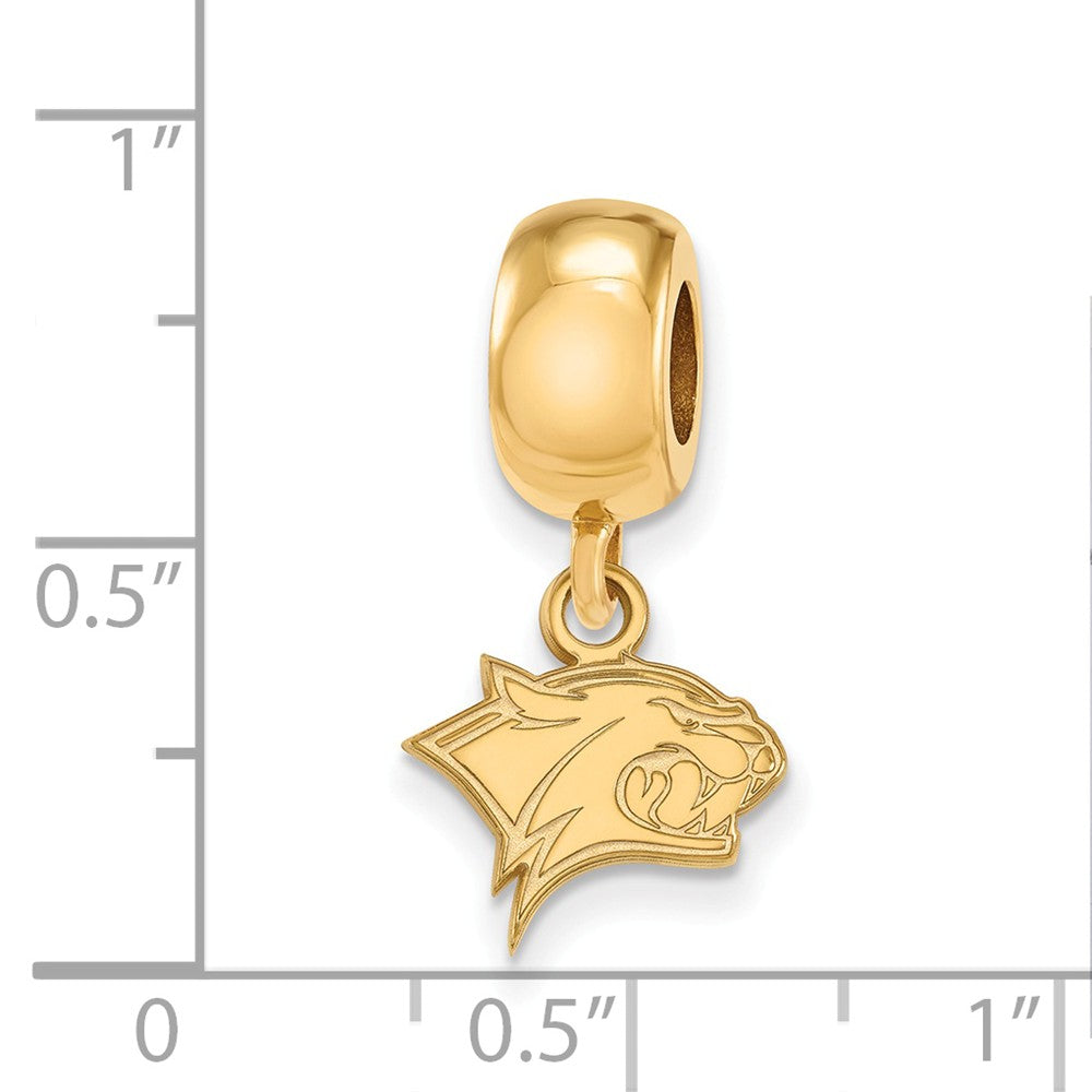Alternate view of the 14k Gold Plated Silver U of New Hampshire XS Dangle Bead Charm by The Black Bow Jewelry Co.