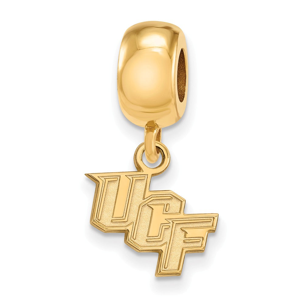 14k Gold Plated Silver U of Central Florida XS Dangle Bead Charm, Item B13985 by The Black Bow Jewelry Co.