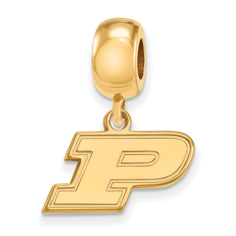 14k Gold Plated Silver Purdue XS Dangle Bead Charm, Item B14000 by The Black Bow Jewelry Co.