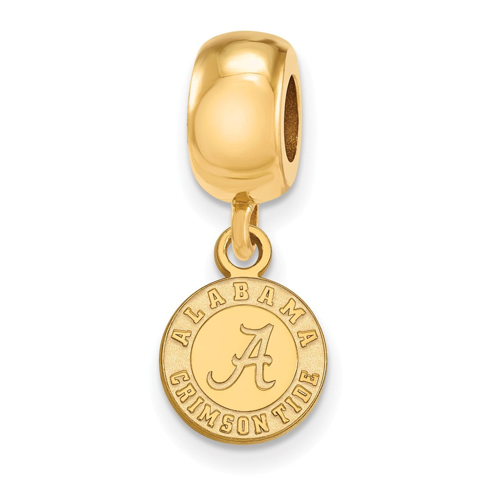 14k Gold Plated Silver University of Alabama XS Dangle Bead Charm, Item B14049 by The Black Bow Jewelry Co.