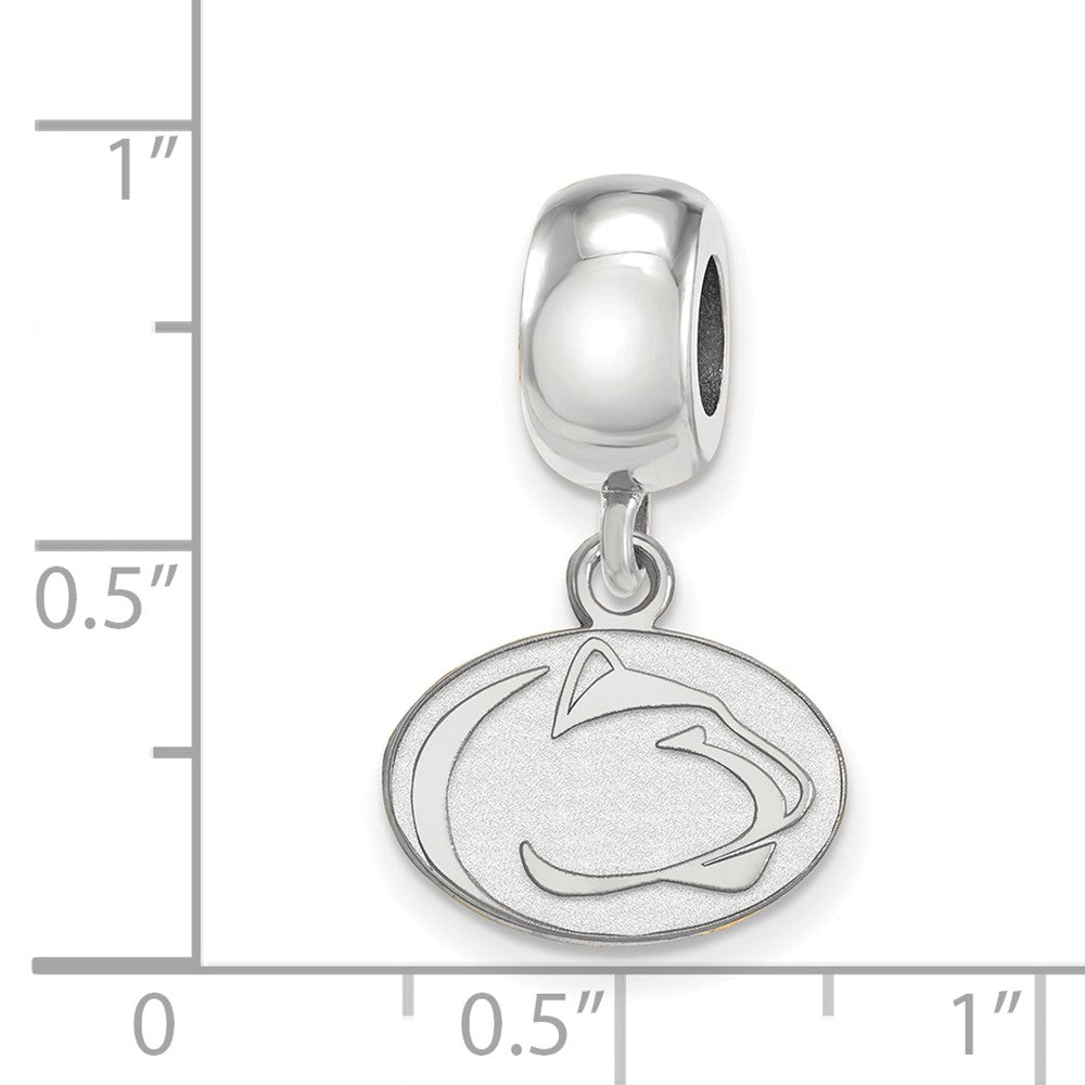 Alternate view of the Sterling Silver Penn State University XS Dangle Bead Charm by The Black Bow Jewelry Co.