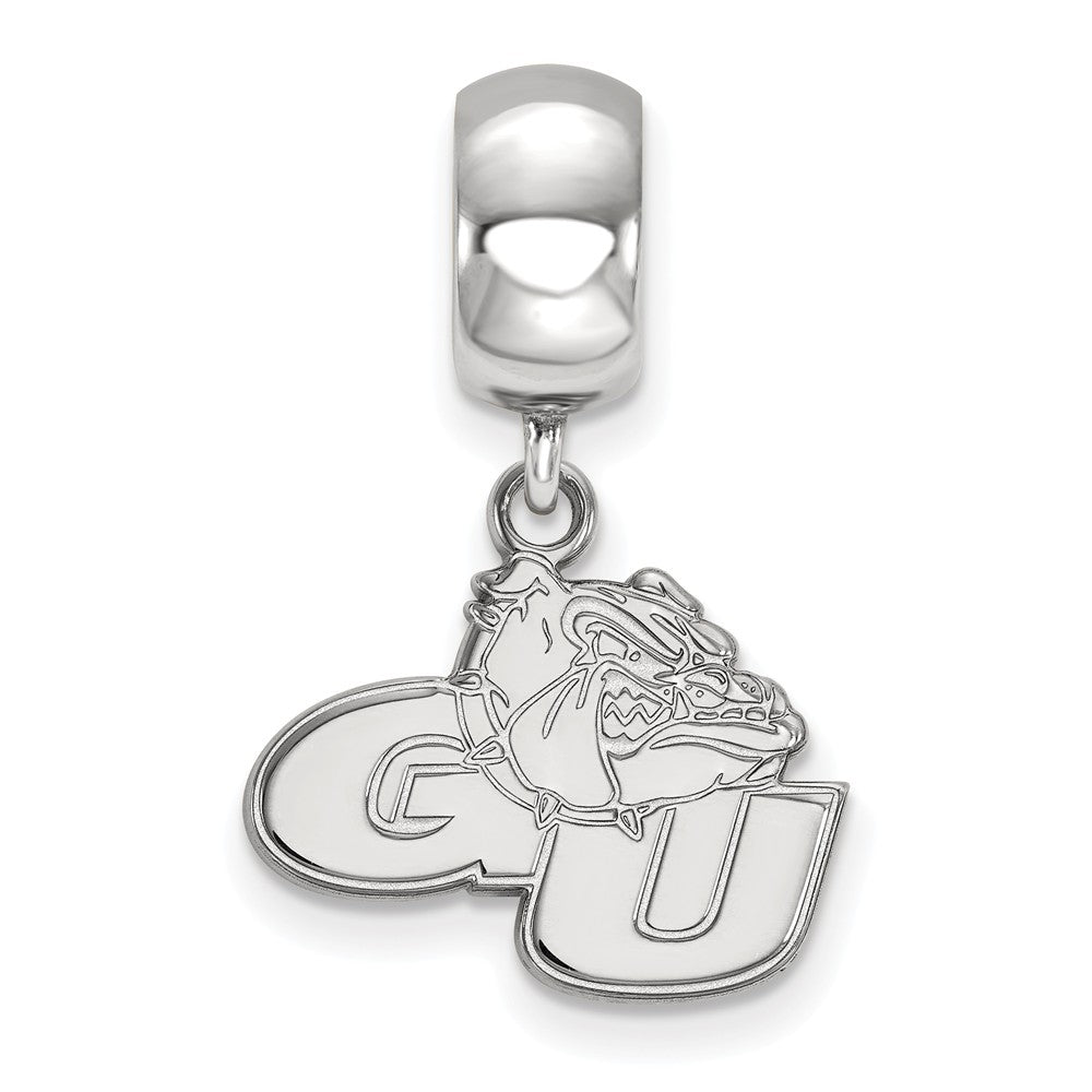 Alternate view of the Sterling Silver Gonzaga University Small Dangle Bead Charm by The Black Bow Jewelry Co.