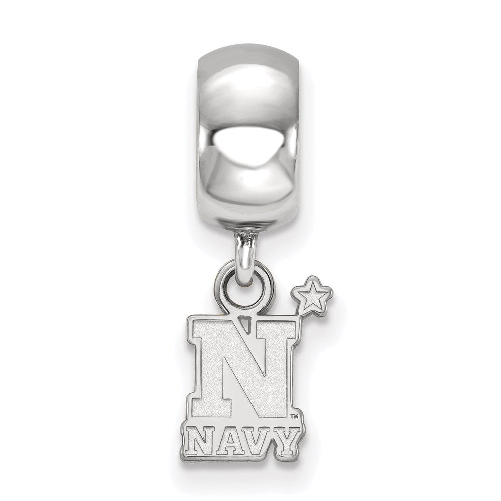 Alternate view of the Sterling Silver U.S. Naval Academy XS Dangle Bead Charm by The Black Bow Jewelry Co.