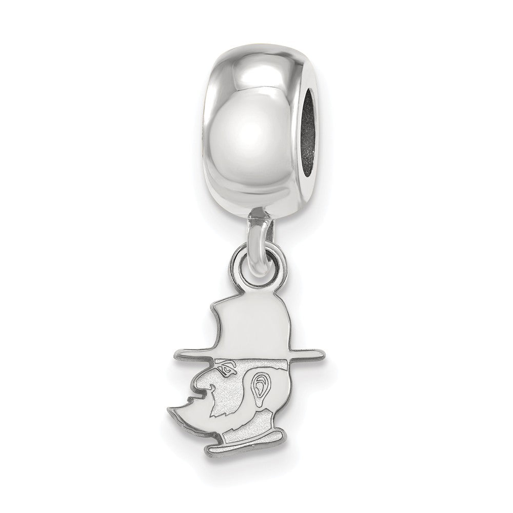 Sterling Silver Appalachian State University XS Dangle Bead Charm, Item B14103 by The Black Bow Jewelry Co.