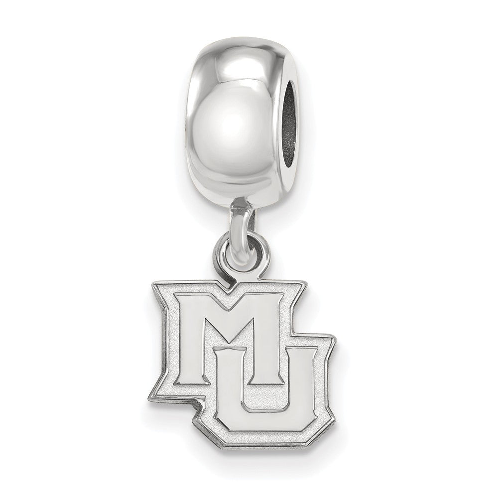 Sterling Silver Marquette University XS Dangle Bead Charm, Item B14112 by The Black Bow Jewelry Co.