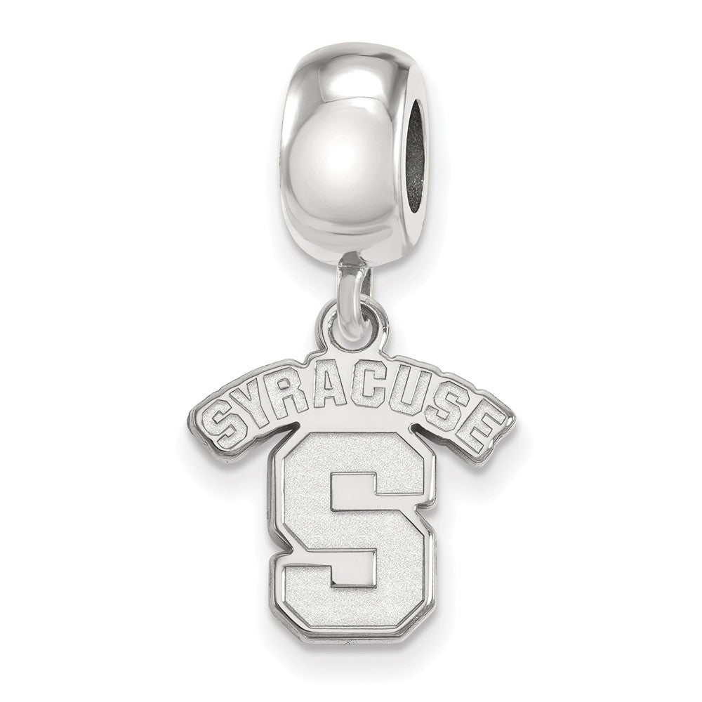 Sterling Silver Syracuse University Small Dangle Bead Charm, Item B14116 by The Black Bow Jewelry Co.