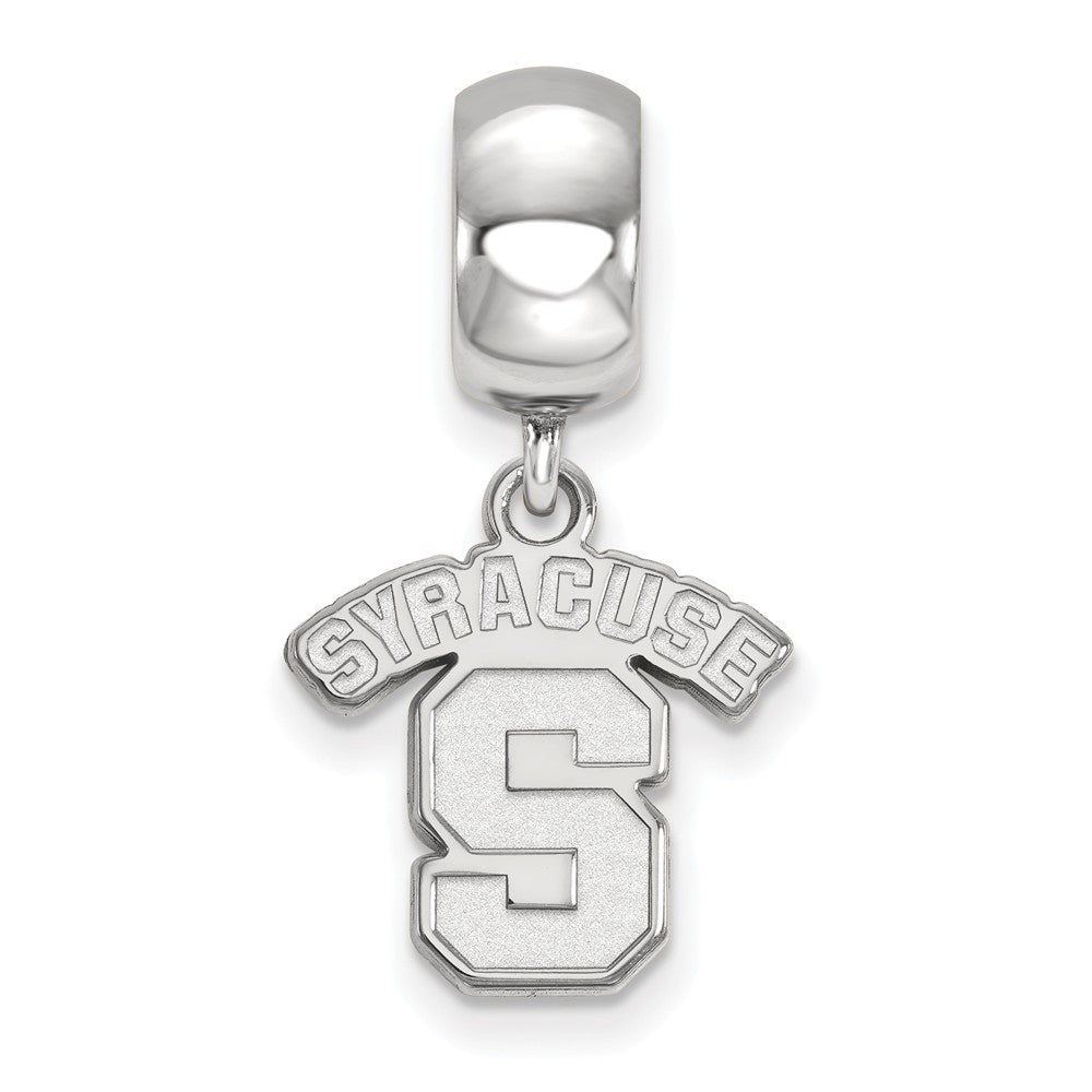 Alternate view of the Sterling Silver Syracuse University Small Dangle Bead Charm by The Black Bow Jewelry Co.