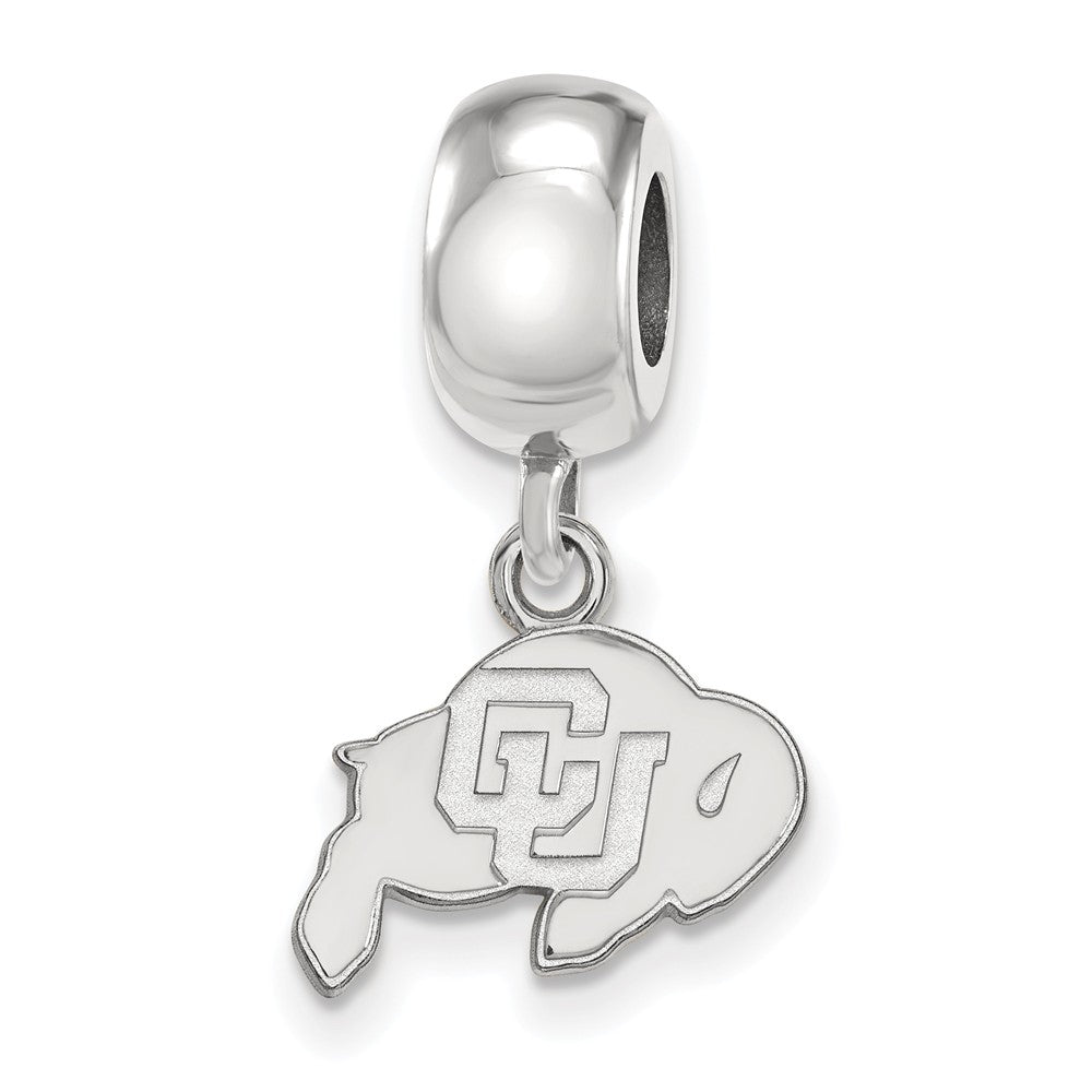 Sterling Silver University of Colorado XS Logo Dangle Bead Charm, Item B14125 by The Black Bow Jewelry Co.