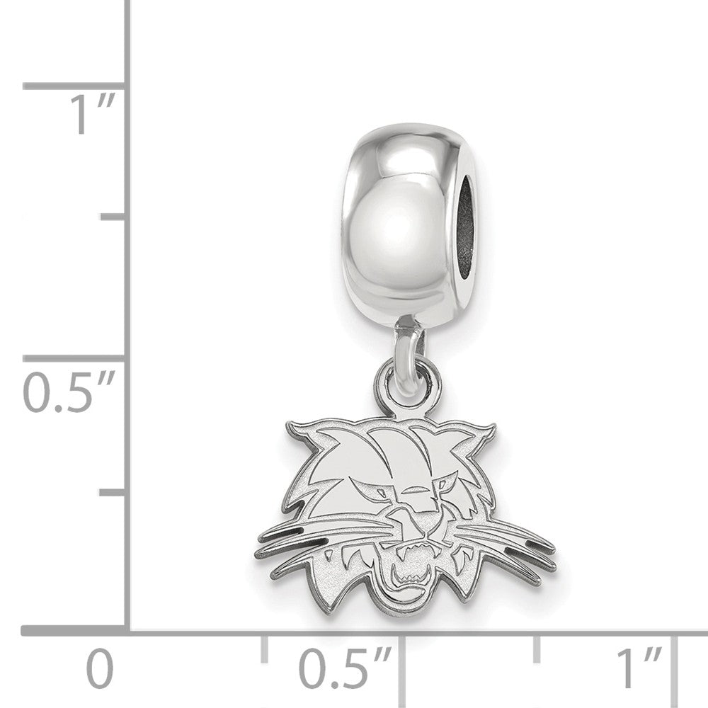 Alternate view of the Sterling Silver Ohio University XS Dangle Bead Charm by The Black Bow Jewelry Co.