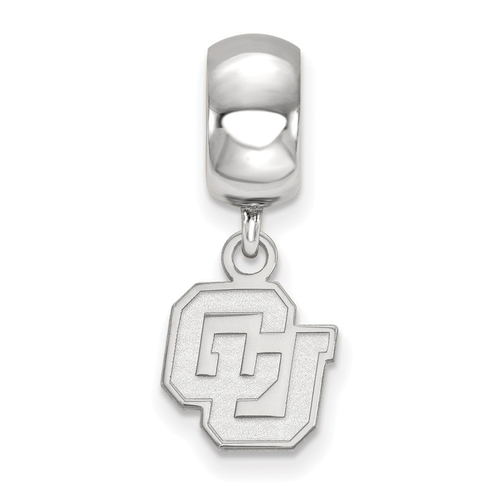 Alternate view of the Sterling Silver University of Colorado XS Dangle Bead Charm by The Black Bow Jewelry Co.