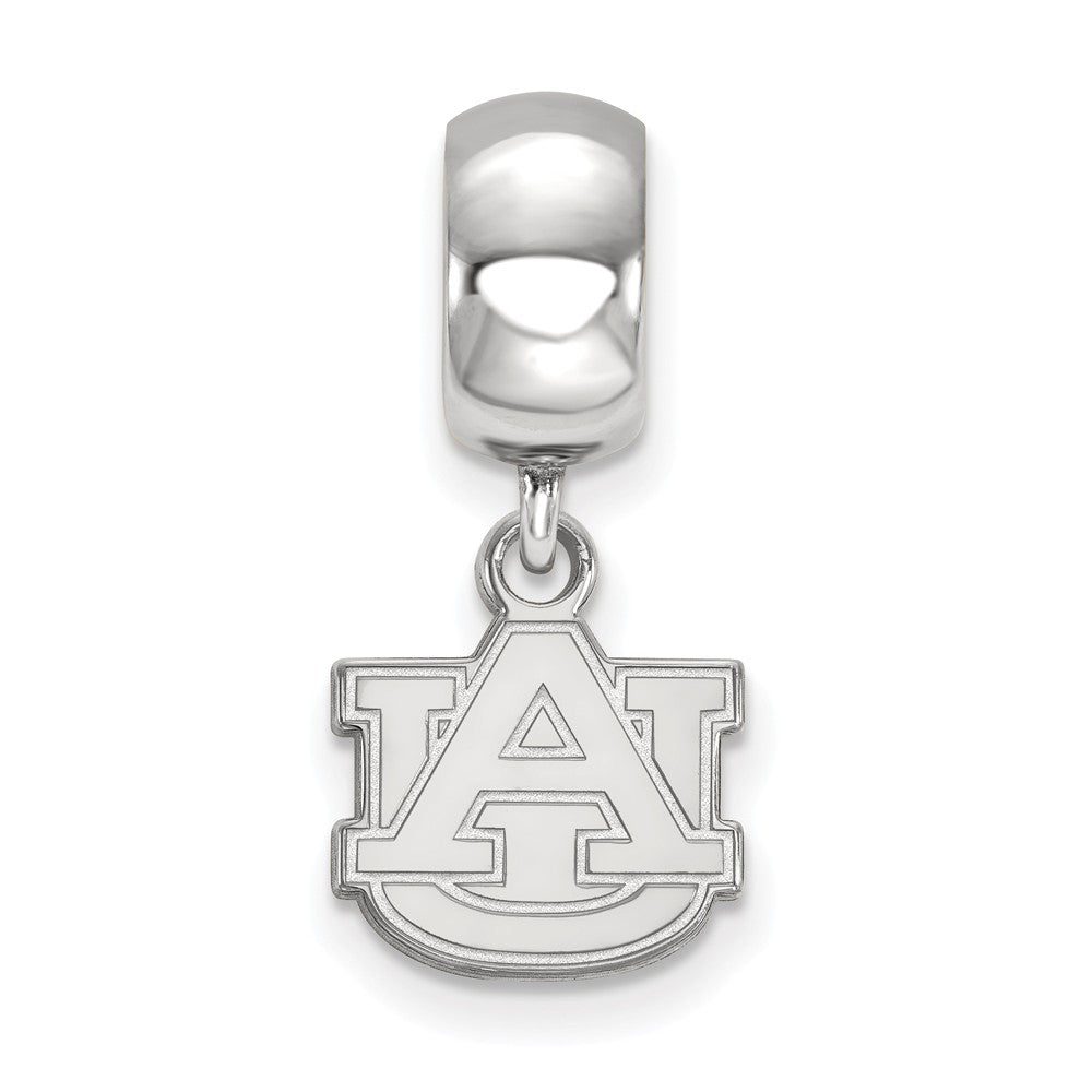 Alternate view of the Sterling Silver Auburn University XS &#39;AU&#39; Dangle Bead Charm by The Black Bow Jewelry Co.