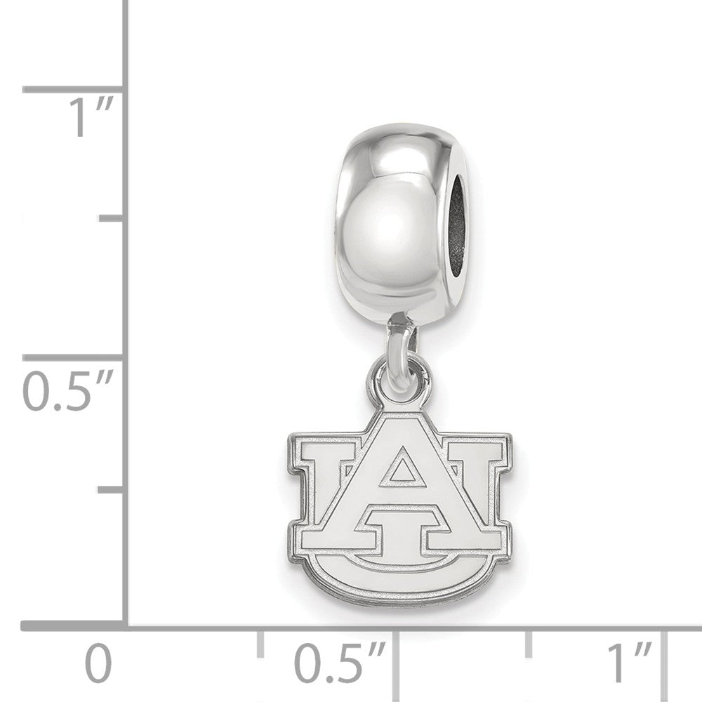 Alternate view of the Sterling Silver Auburn University XS &#39;AU&#39; Dangle Bead Charm by The Black Bow Jewelry Co.