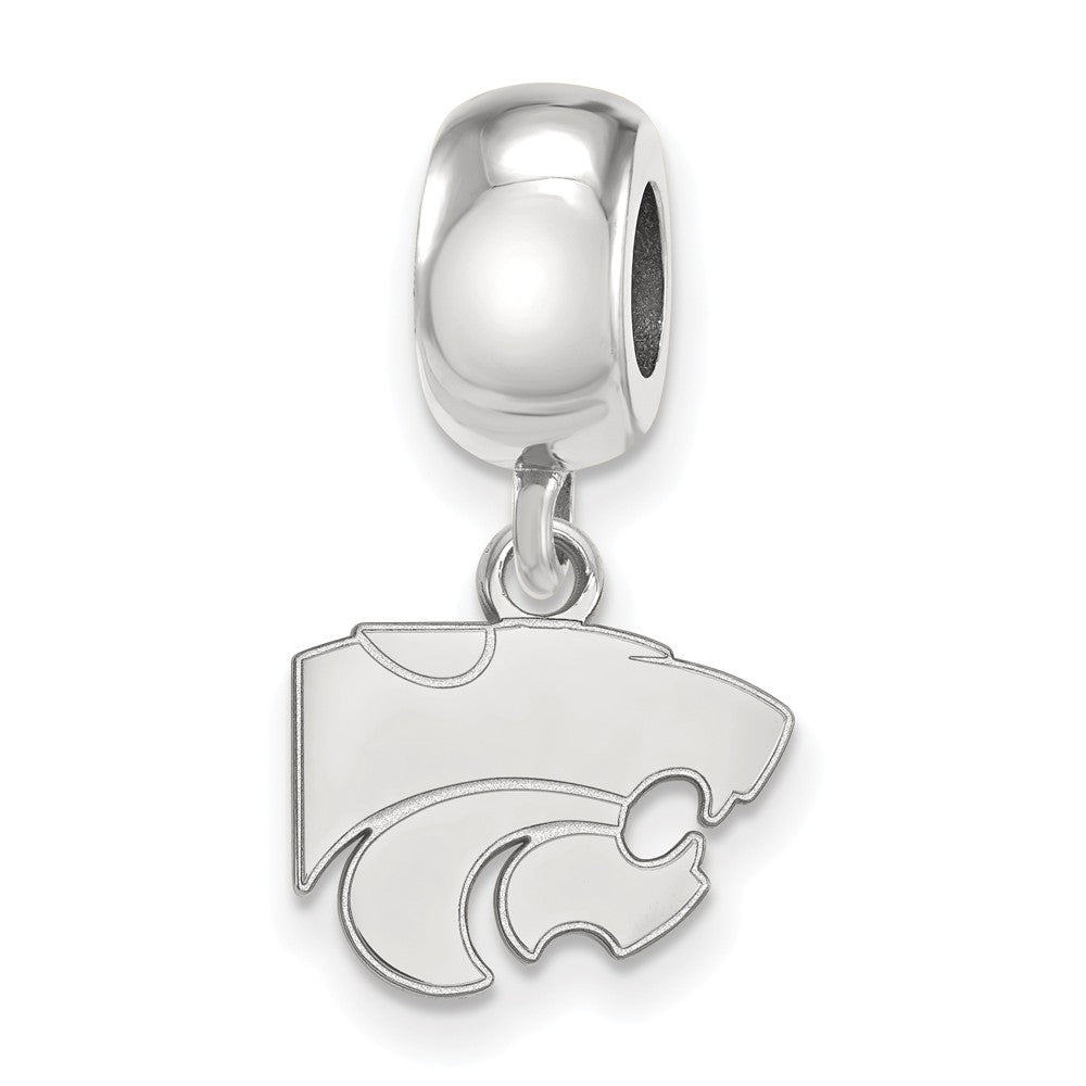 Sterling Silver Kansas State Univ. XS Wildcat Dangle Bead Charm, Item B14156 by The Black Bow Jewelry Co.