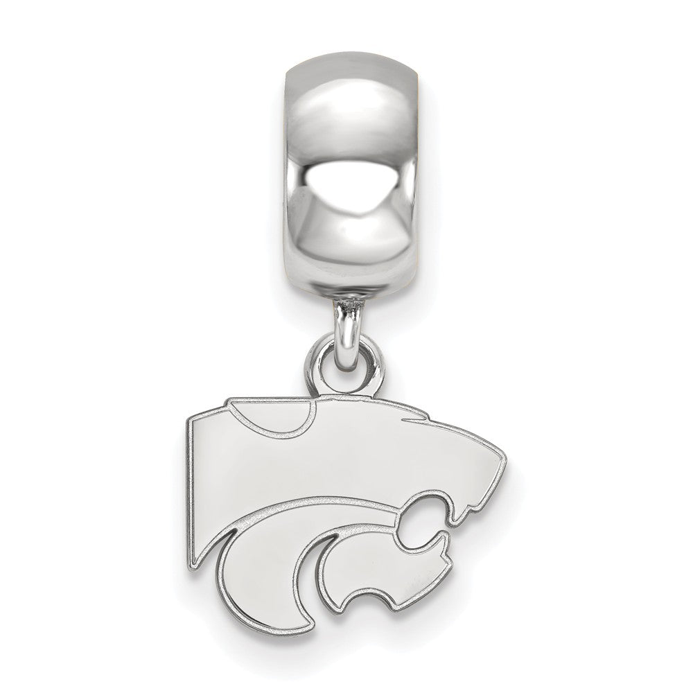 Alternate view of the Sterling Silver Kansas State Univ. XS Wildcat Dangle Bead Charm by The Black Bow Jewelry Co.