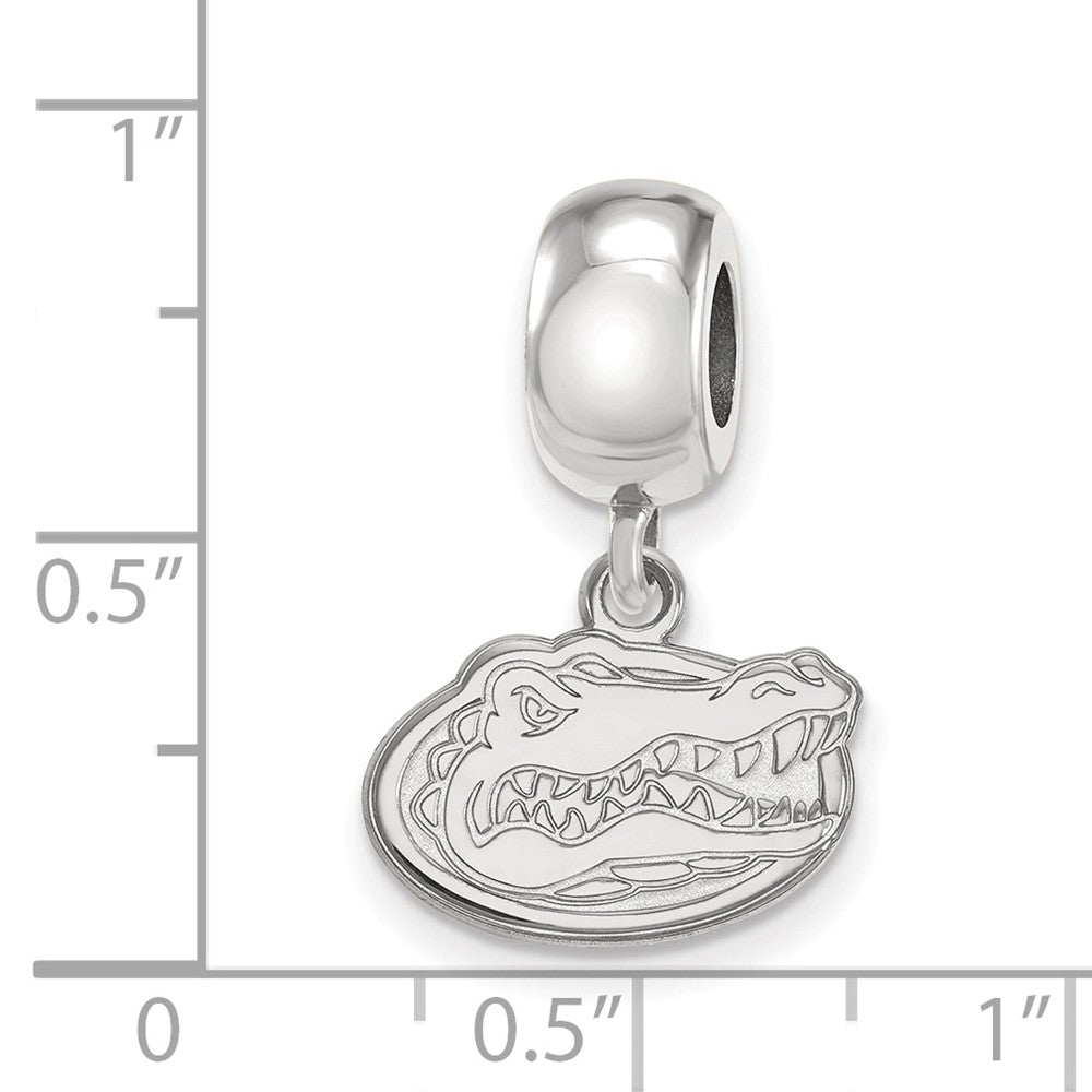 Alternate view of the Sterling Silver University of Florida XS Gator Dangle Bead Charm by The Black Bow Jewelry Co.