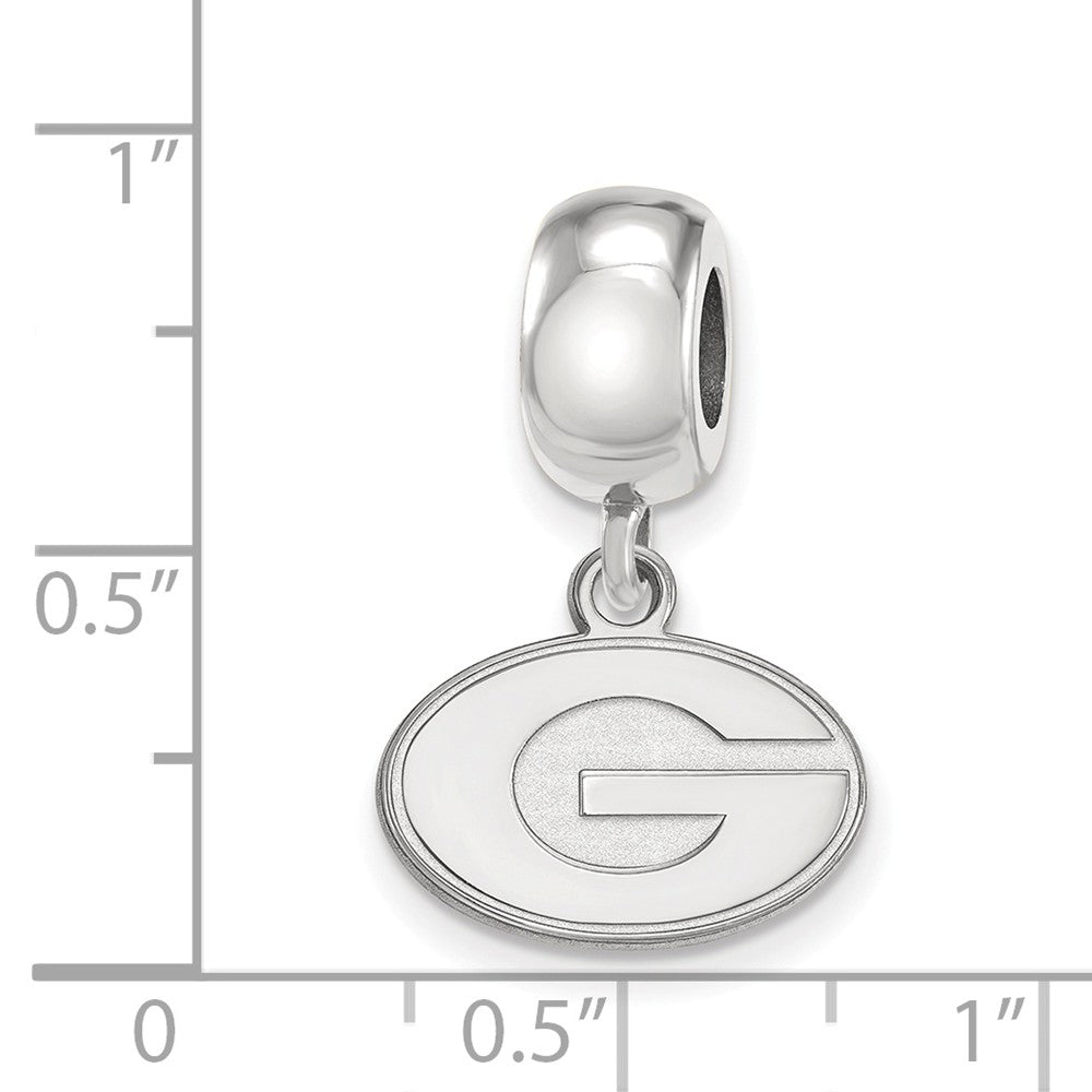 Alternate view of the Sterling Silver University of Georgia XS Dangle Bead Charm by The Black Bow Jewelry Co.