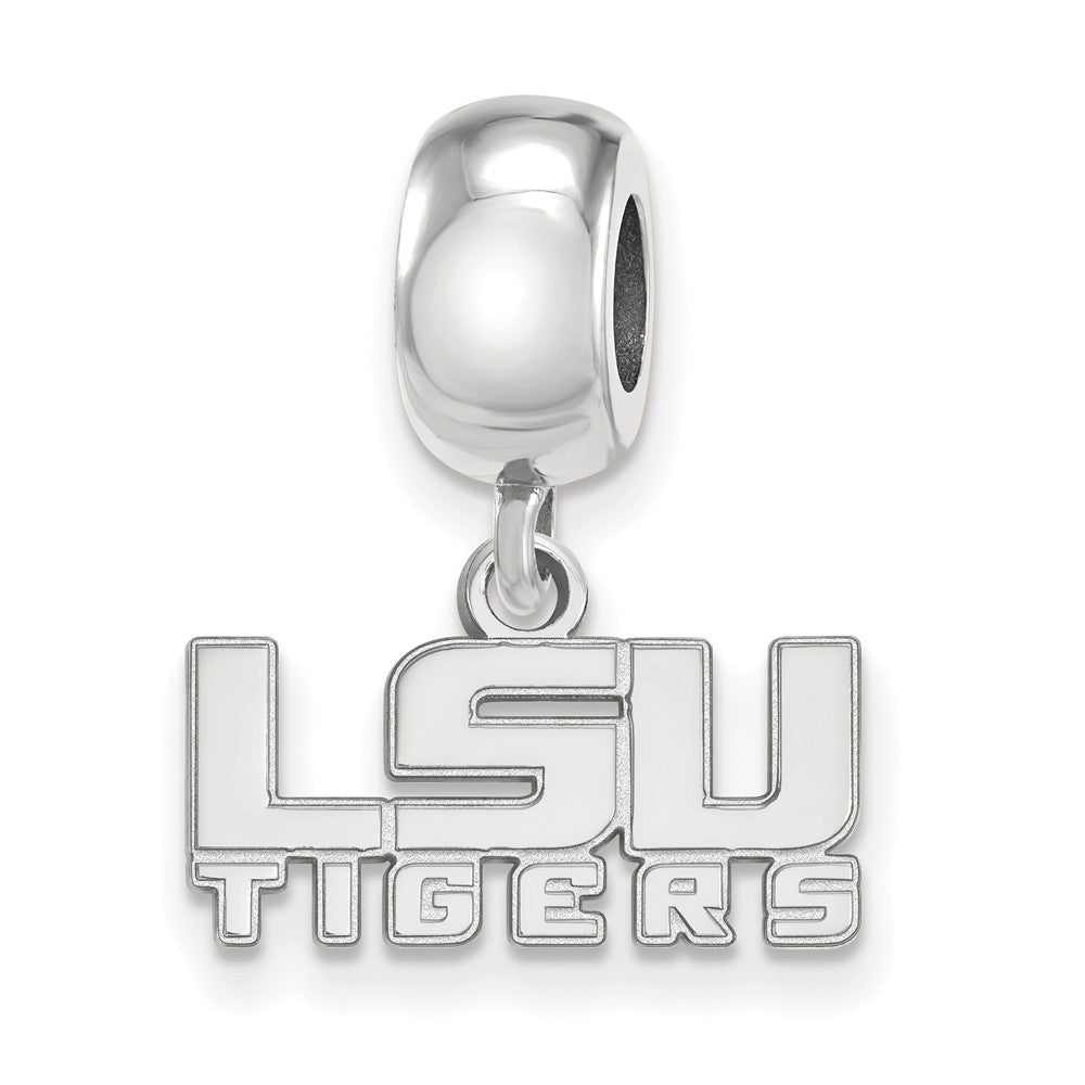 Sterling Silver Louisiana State University XS Dangle Bead Charm, Item B14178 by The Black Bow Jewelry Co.