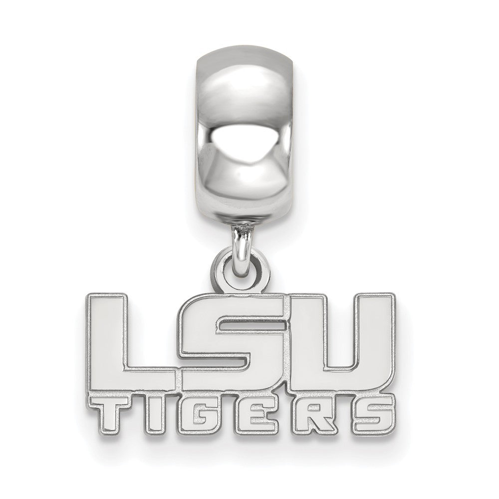 Alternate view of the Sterling Silver Louisiana State University XS Dangle Bead Charm by The Black Bow Jewelry Co.