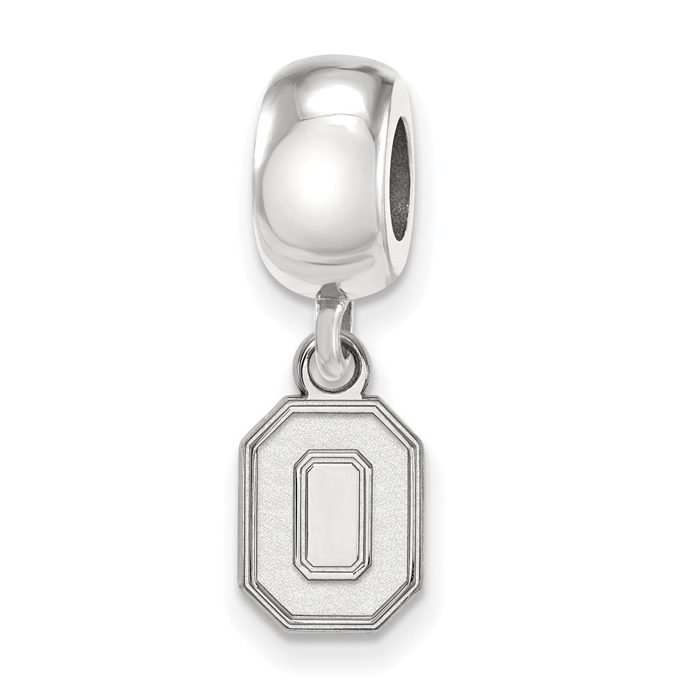 Sterling Silver Ohio State University XS Dangle Bead Charm, Item B14187 by The Black Bow Jewelry Co.