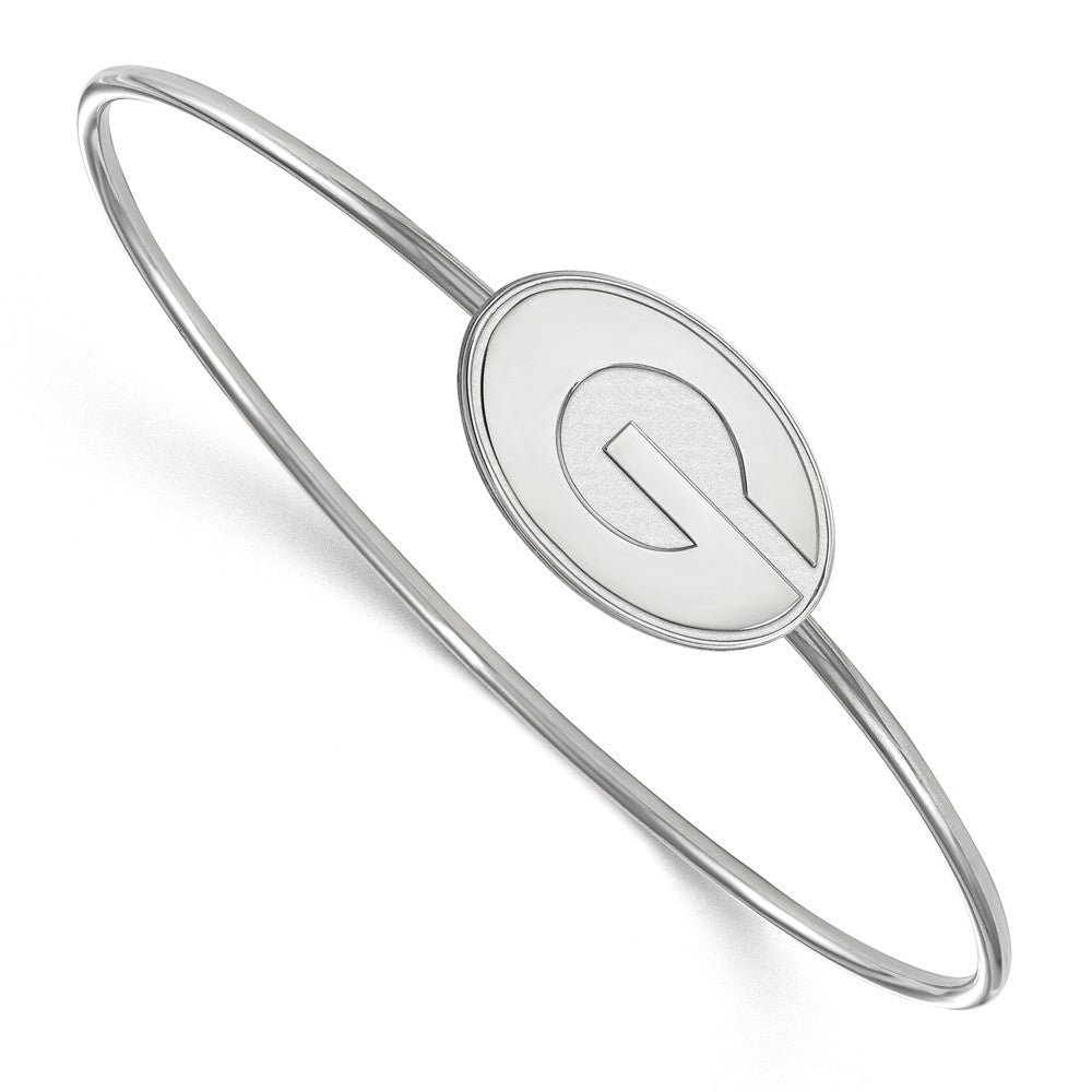 Sterling Silver University of Georgia Logo Bangle, 7 Inch, Item B14257 by The Black Bow Jewelry Co.