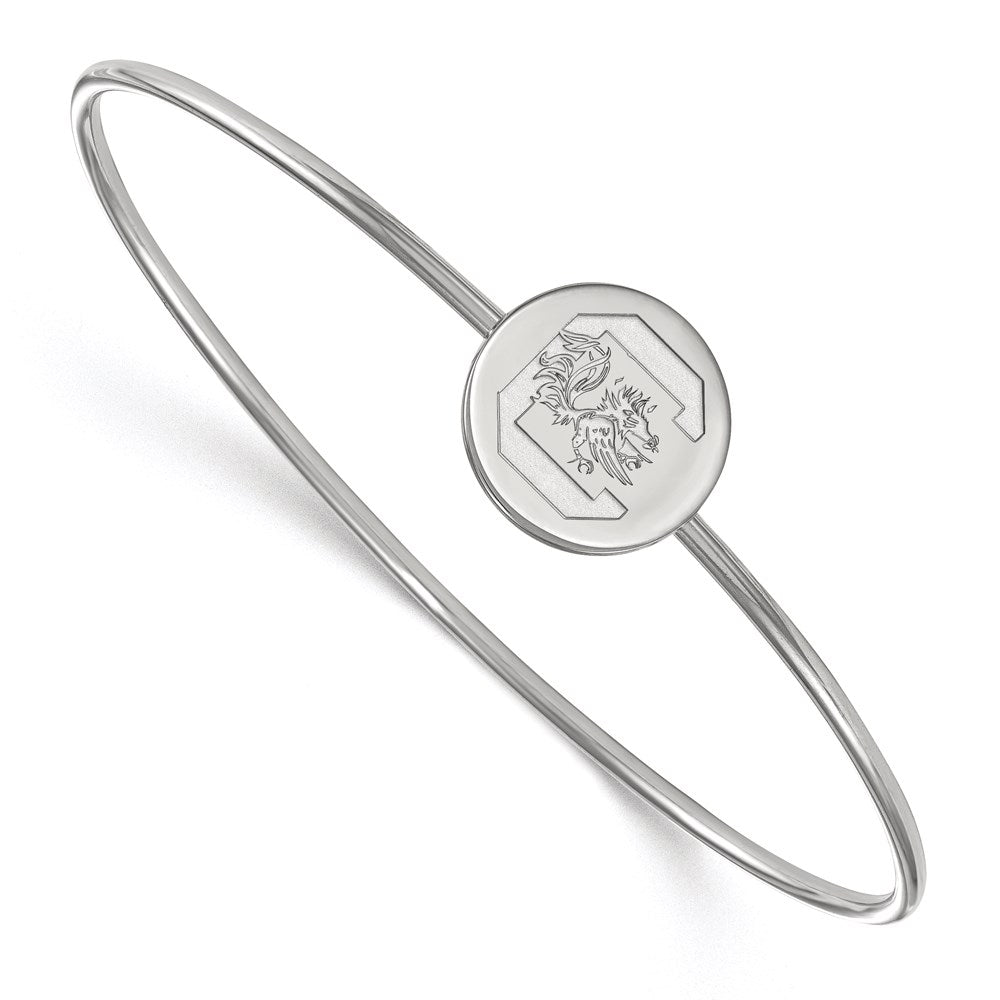 Sterling Silver U. of South Carolina Gamecock Bangle, 8 Inch, Item B14276 by The Black Bow Jewelry Co.
