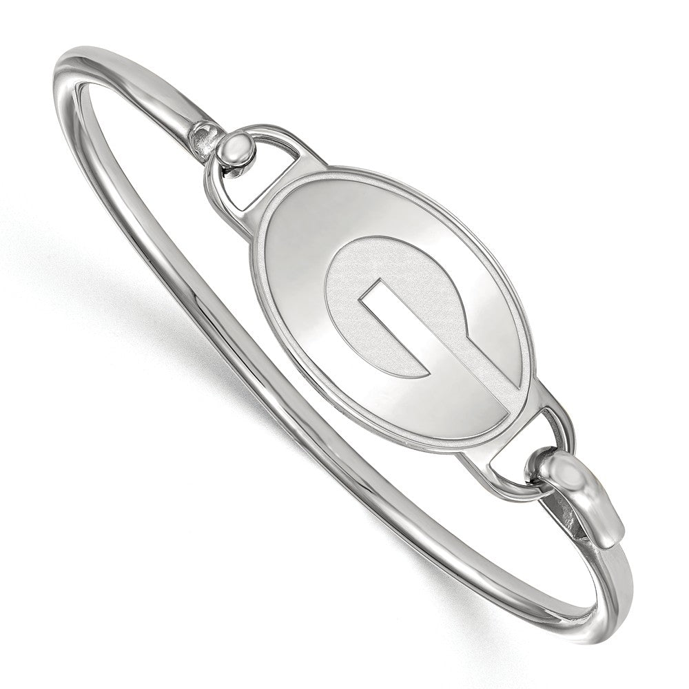 Sterling Silver University of Georgia Bangle, 7 Inch, Item B14356 by The Black Bow Jewelry Co.