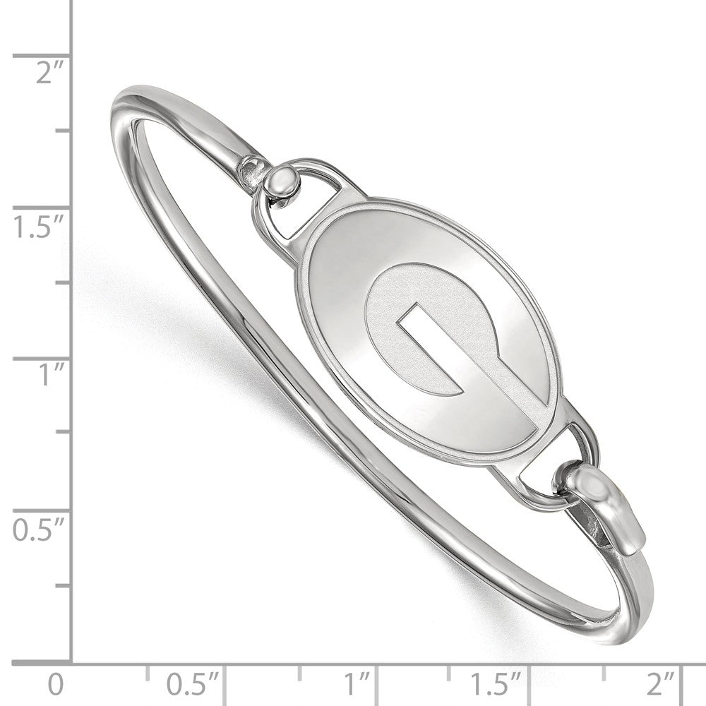 Alternate view of the Sterling Silver University of Georgia Bangle, 7 Inch by The Black Bow Jewelry Co.