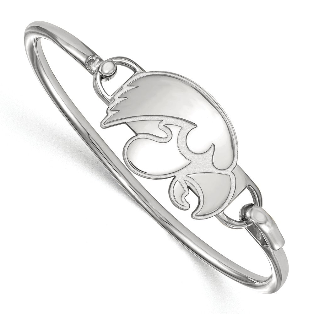 Sterling Silver University of Iowa Bangle, 7 Inch, Item B14359 by The Black Bow Jewelry Co.