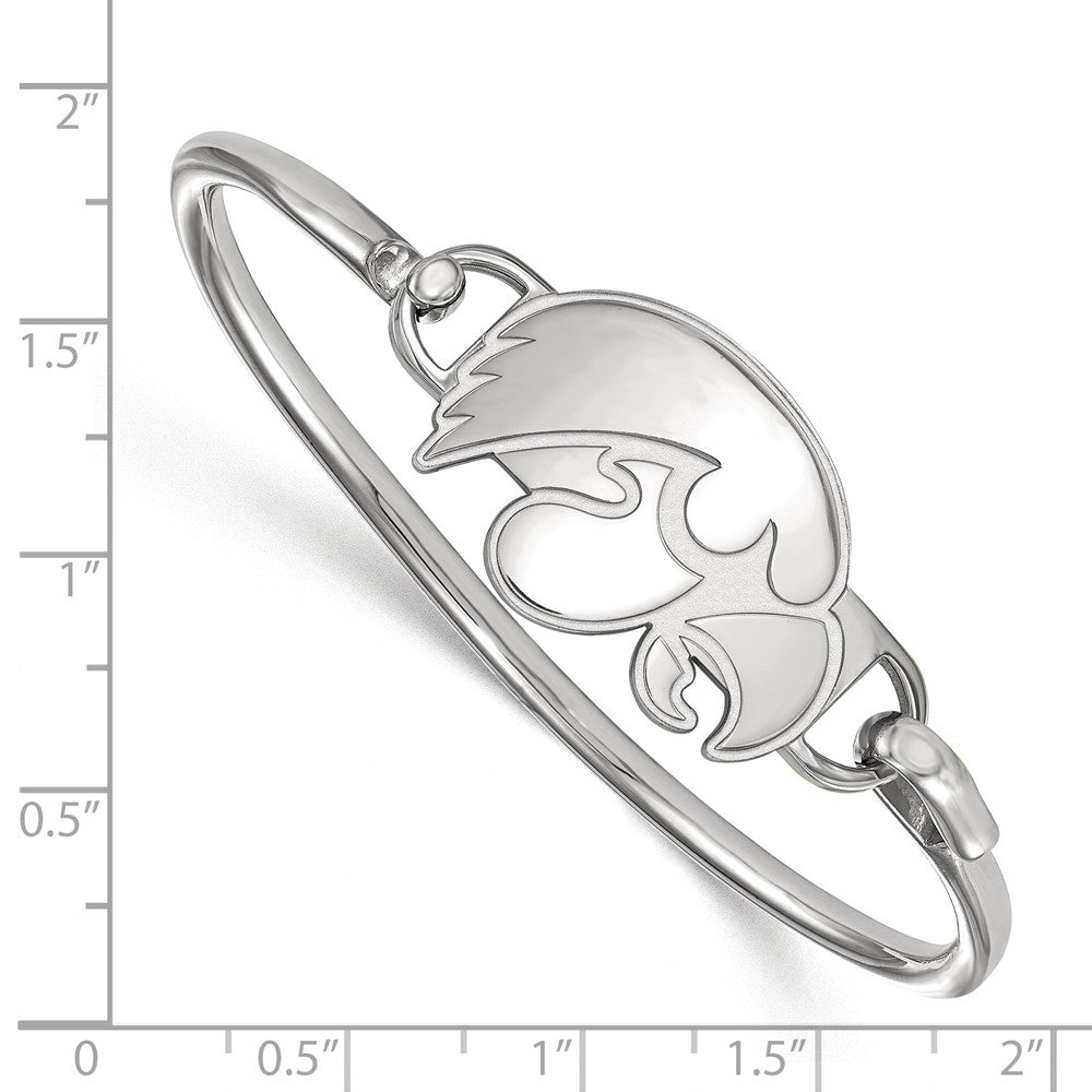 Alternate view of the Sterling Silver University of Iowa Bangle, 7 Inch by The Black Bow Jewelry Co.