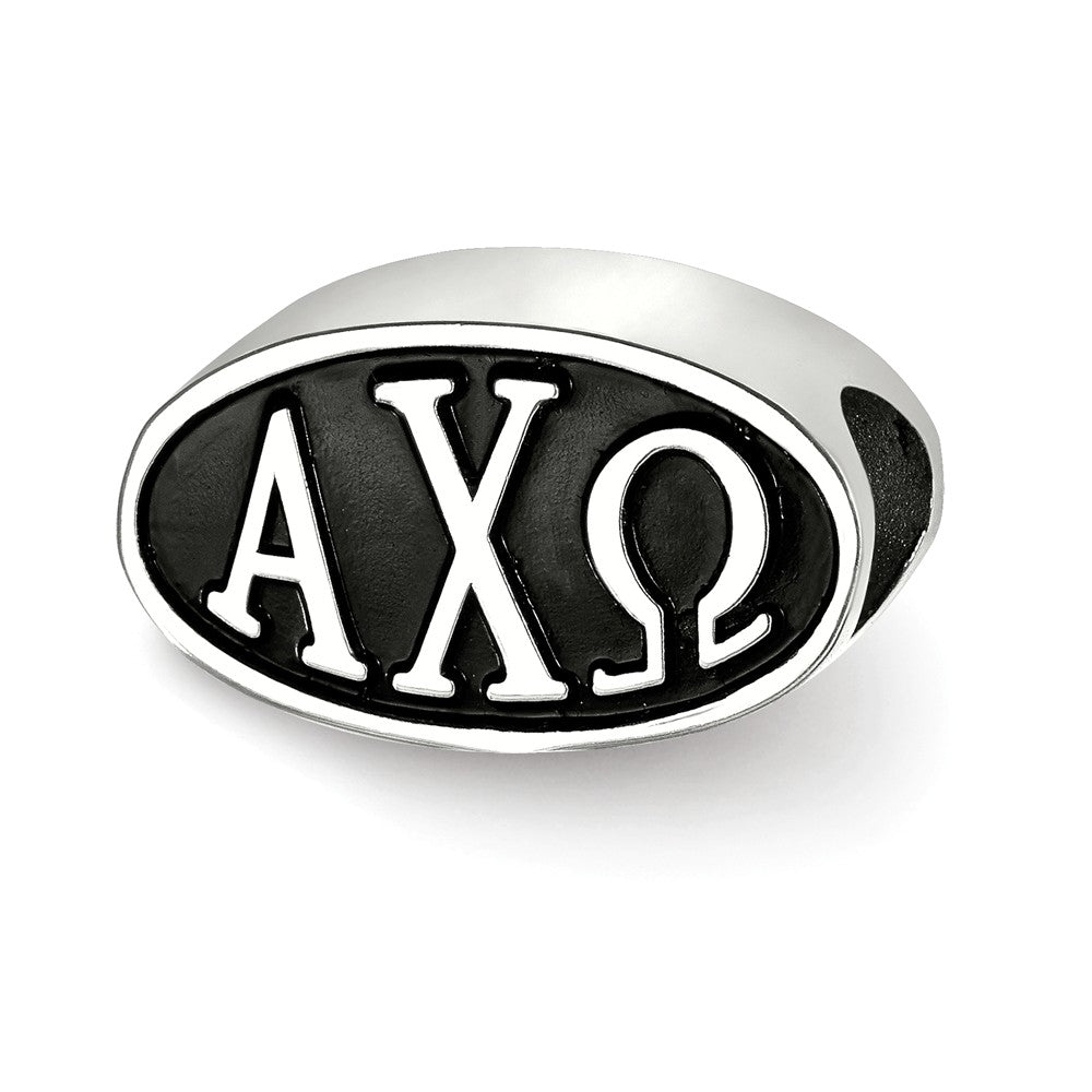 Sterling Silver Alpha Chi Omega Letters Bead Charm The Black Bow