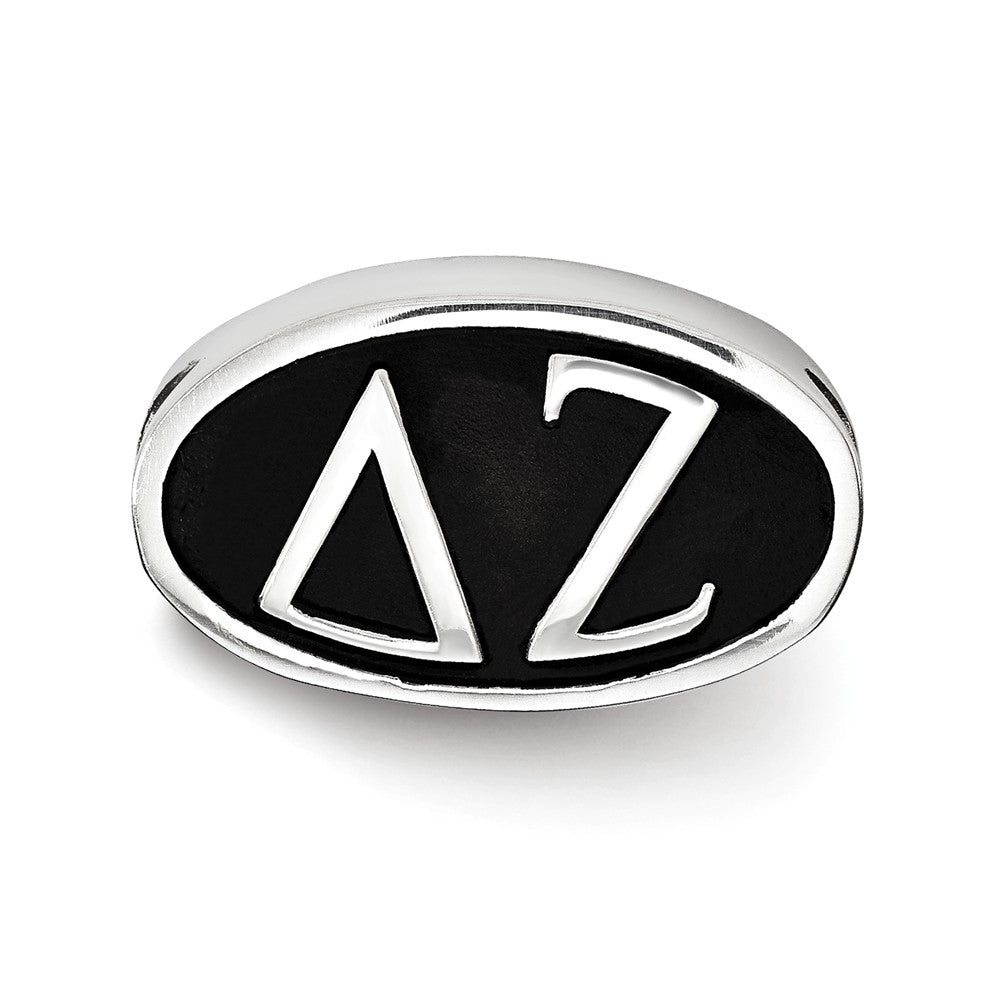 Alternate view of the Sterling Silver Delta Zeta Letters Bead Charm by The Black Bow Jewelry Co.