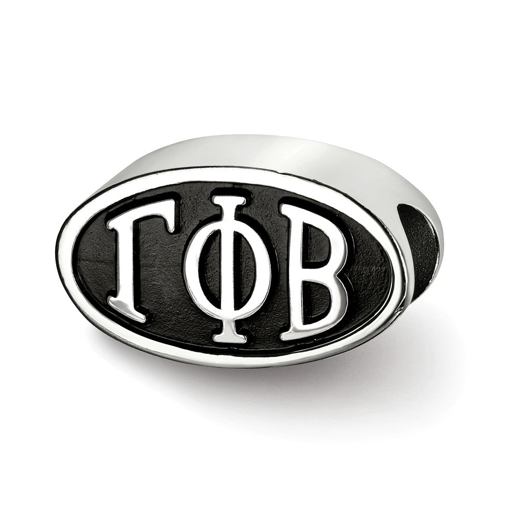 Sterling Silver Gamma Phi Beta Letters Bead Charm, Item B14754 by The Black Bow Jewelry Co.