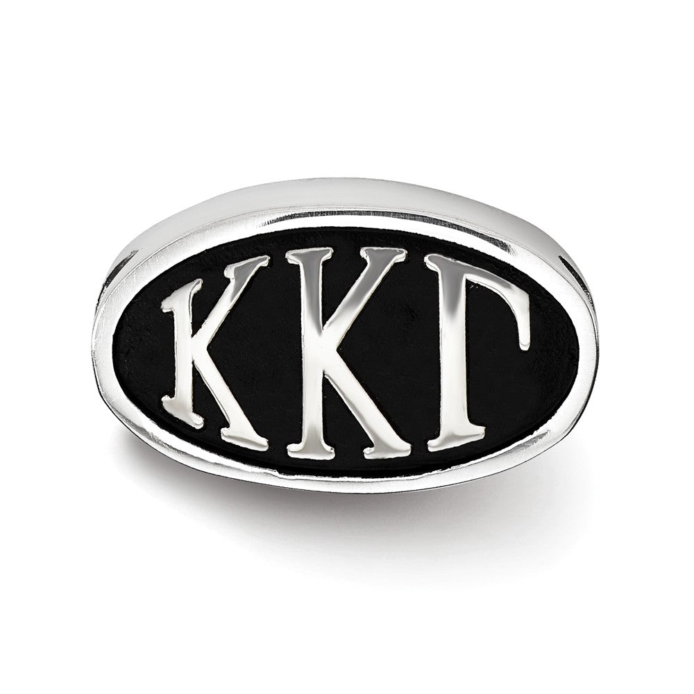 Alternate view of the Sterling Silver Kappa Kappa Gamma Letters Bead Charm by The Black Bow Jewelry Co.