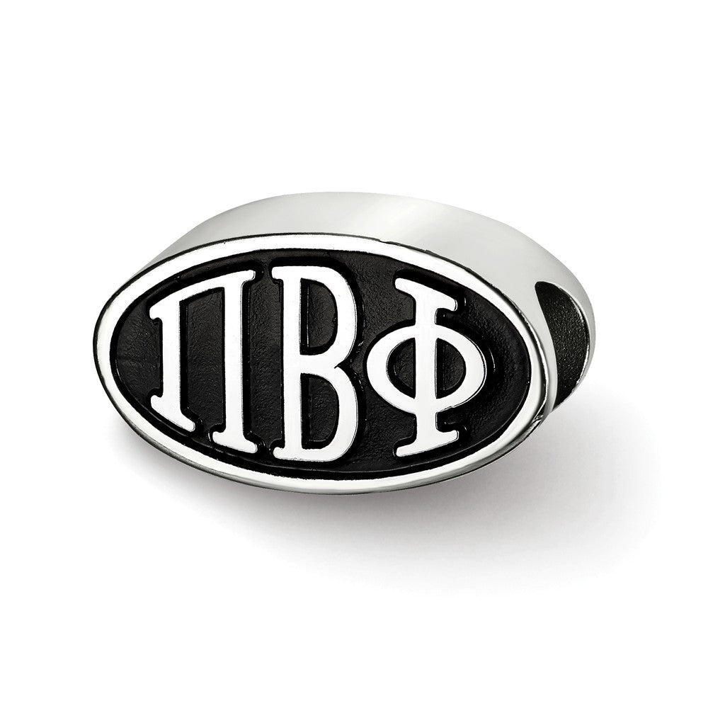 Sterling Silver Pi Beta Phi Letters Bead Charm, Item B14763 by The Black Bow Jewelry Co.
