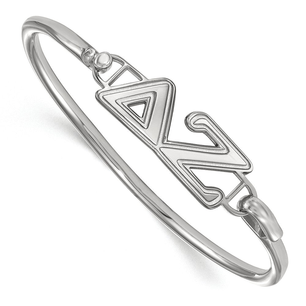 Sterling Silver Delta Zeta Small Clasp Bangle - 6 in., Item B15416 by The Black Bow Jewelry Co.
