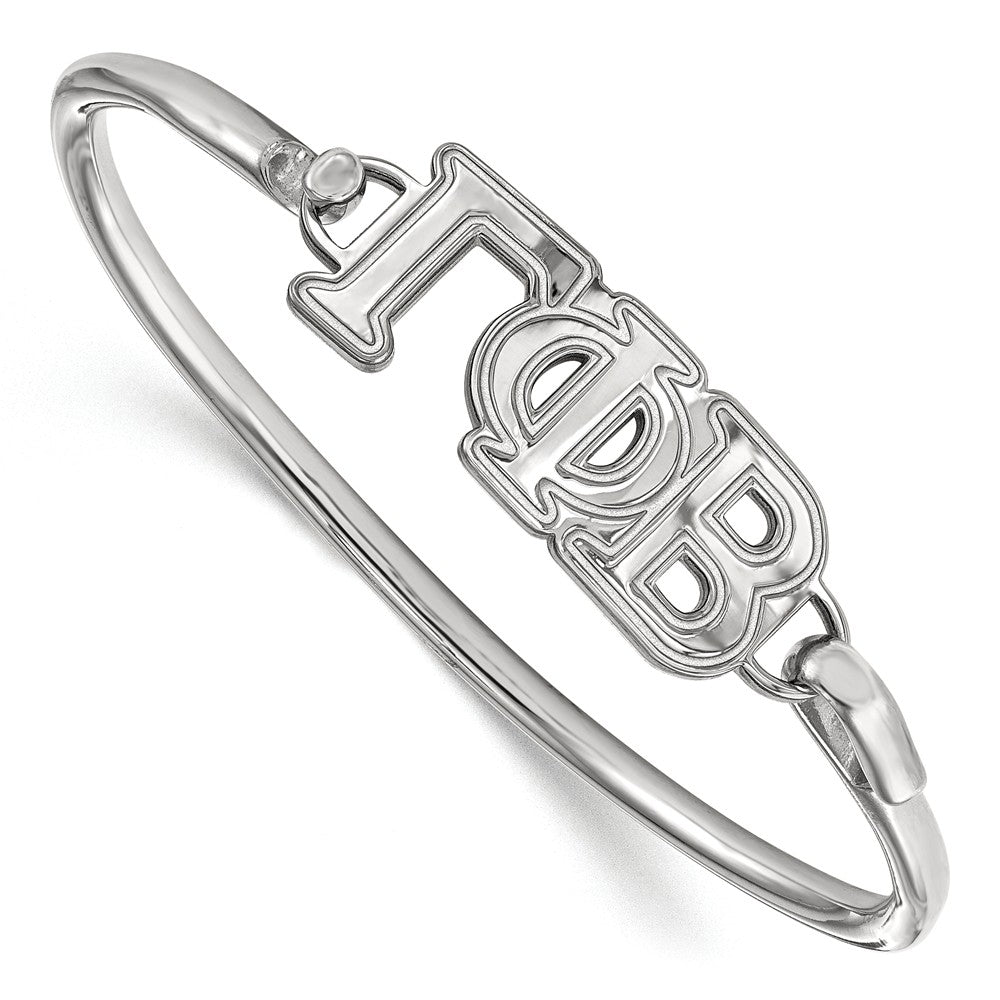 Sterling Silver Gamma Phi Beta Large Clasp Bangle - 6 in., Item B15420 by The Black Bow Jewelry Co.
