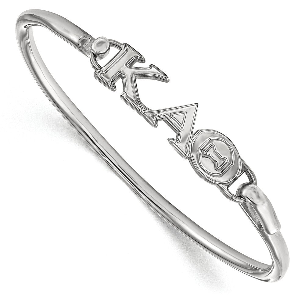 Sterling Silver Kappa Alpha Theta Small Clasp Bangle - 8 in., Item B15477 by The Black Bow Jewelry Co.