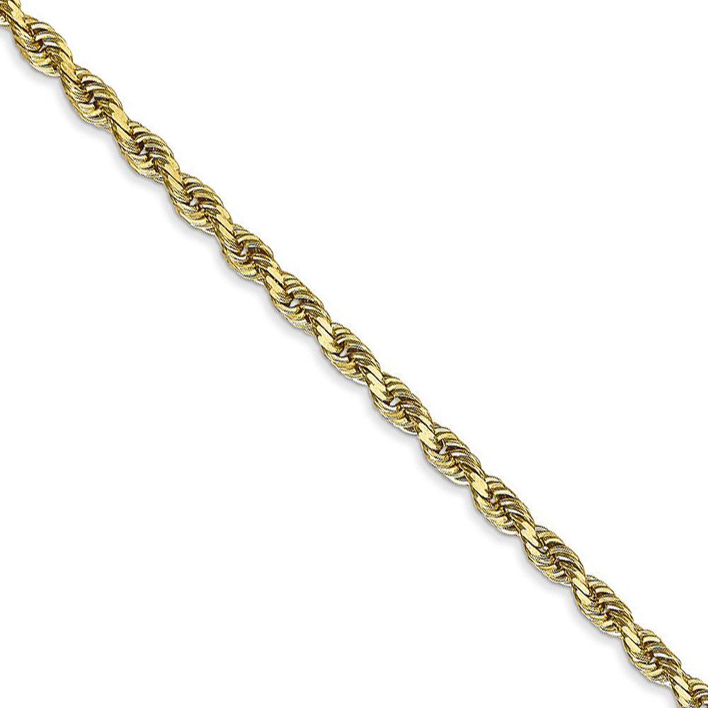 3mm 10k Yellow Gold D/C Quadruple Rope Chain Bracelet, Item B15544 by The Black Bow Jewelry Co.