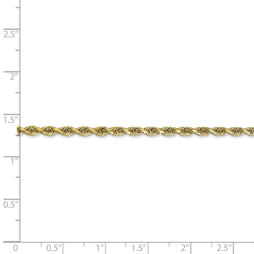 Alternate view of the 3mm 10k Yellow Gold D/C Quadruple Rope Chain Bracelet by The Black Bow Jewelry Co.