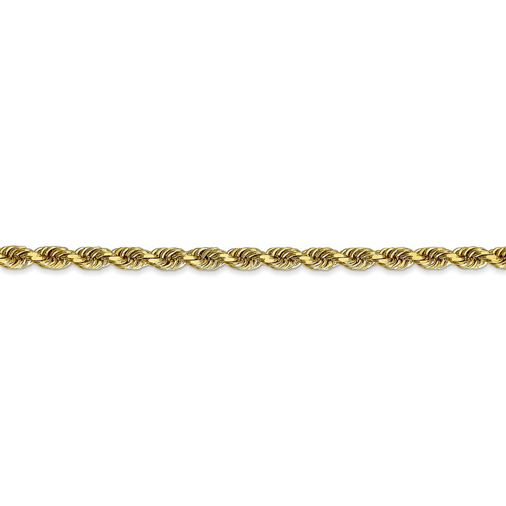 Alternate view of the 3.25mm 10k Yellow Gold D/C Quadruple Rope Chain Bracelet by The Black Bow Jewelry Co.