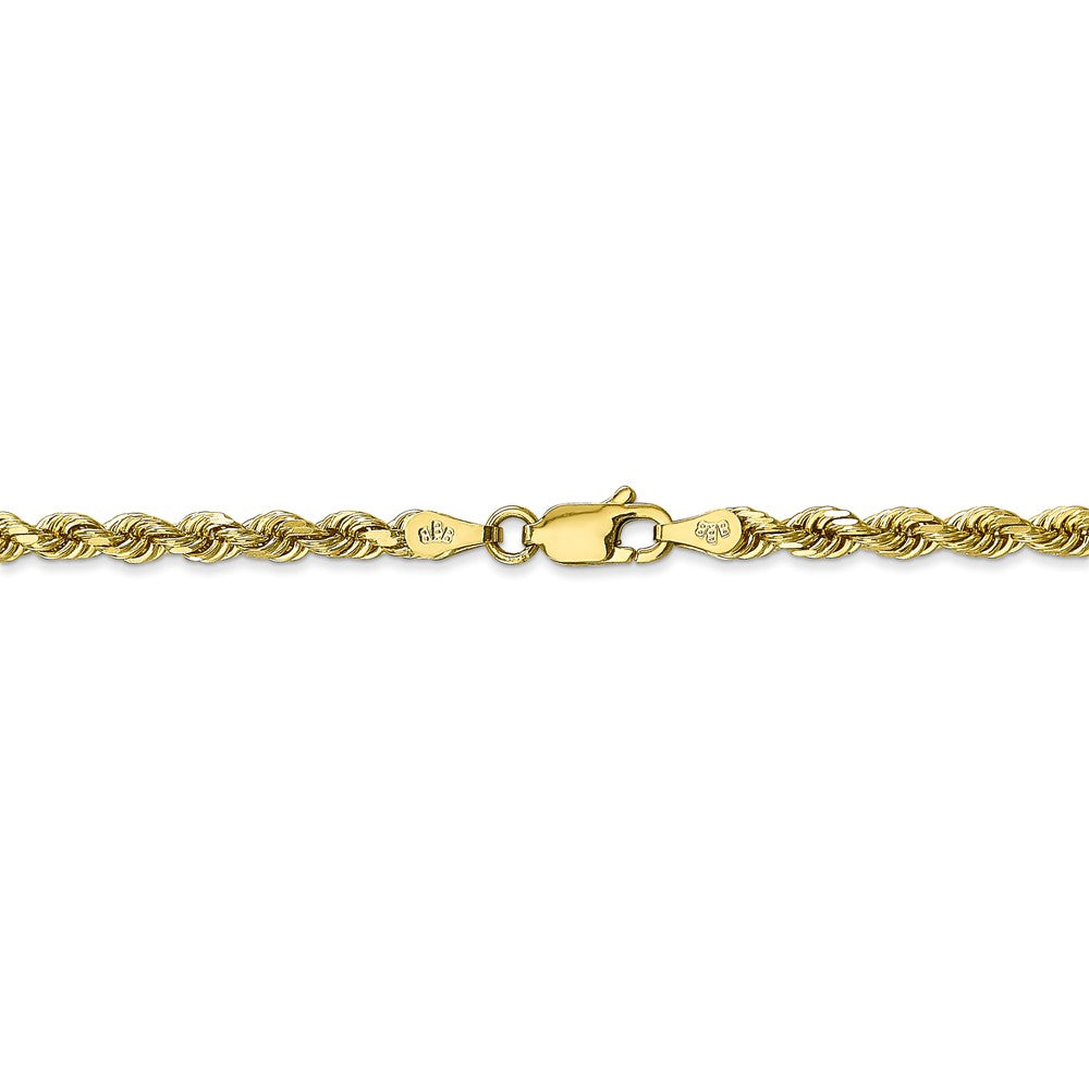 Alternate view of the 3.25mm 10k Yellow Gold D/C Quadruple Rope Chain Bracelet by The Black Bow Jewelry Co.