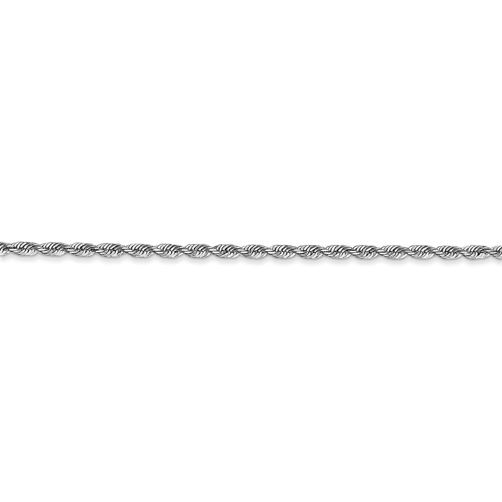 Alternate view of the 1.85mm 10k White Gold D/C Quadruple Rope Chain Bracelet by The Black Bow Jewelry Co.