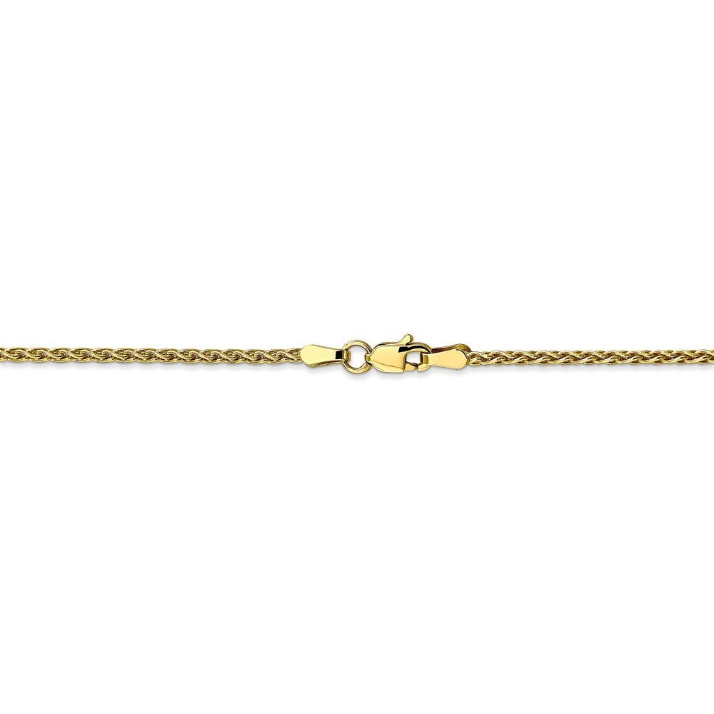 Alternate view of the 1.75mm 10k Yellow Gold Parisian Wheat Chain Bracelet by The Black Bow Jewelry Co.