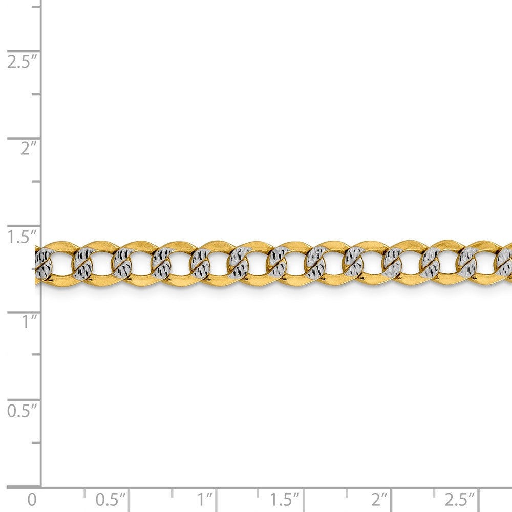 Alternate view of the Mens 6mm 10k Yellow Gold Solid Diamond Cut Rope Chain Bracelet, 8 Inch by The Black Bow Jewelry Co.