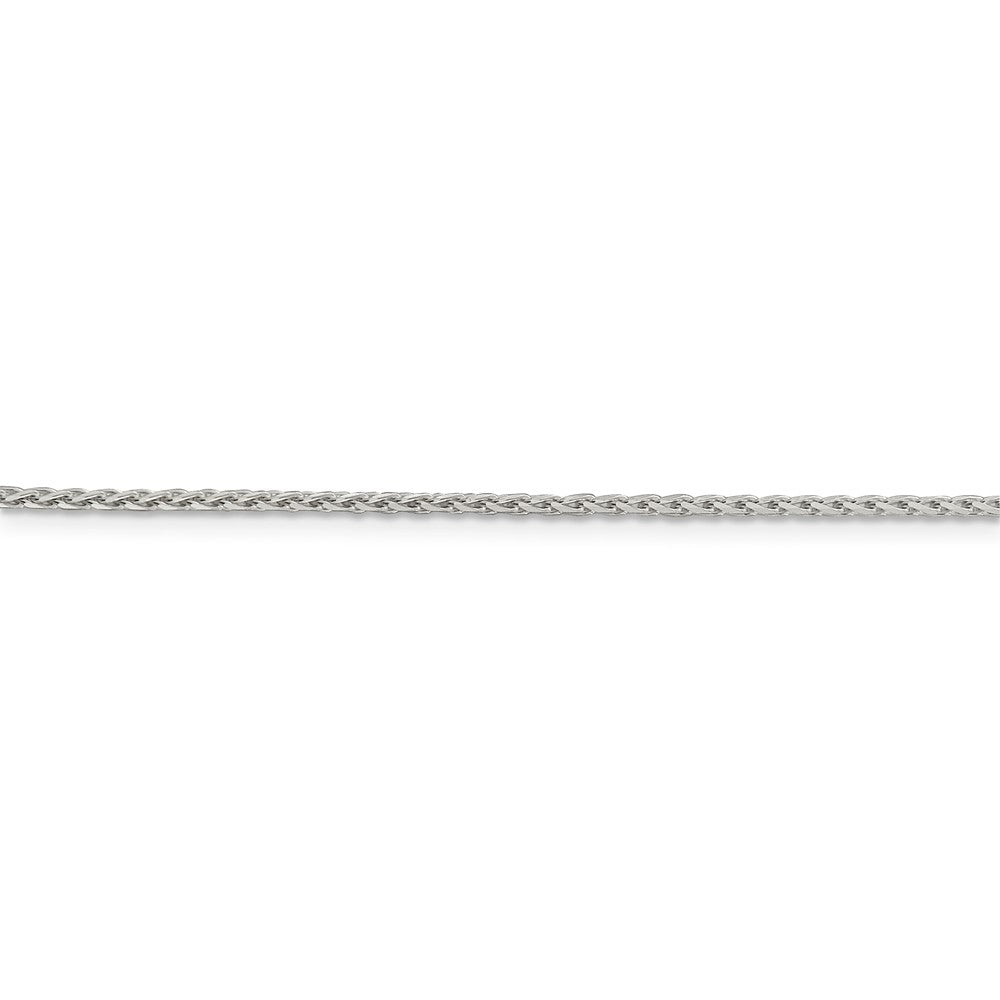 Alternate view of the 1.5mm Sterling Silver Diamond Cut Solid Round Spiga Chain Bracelet by The Black Bow Jewelry Co.