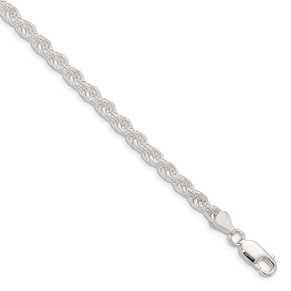 4.5mm Sterling Silver Classic Solid Rope Chain Bracelet, Item B15652 by The Black Bow Jewelry Co.