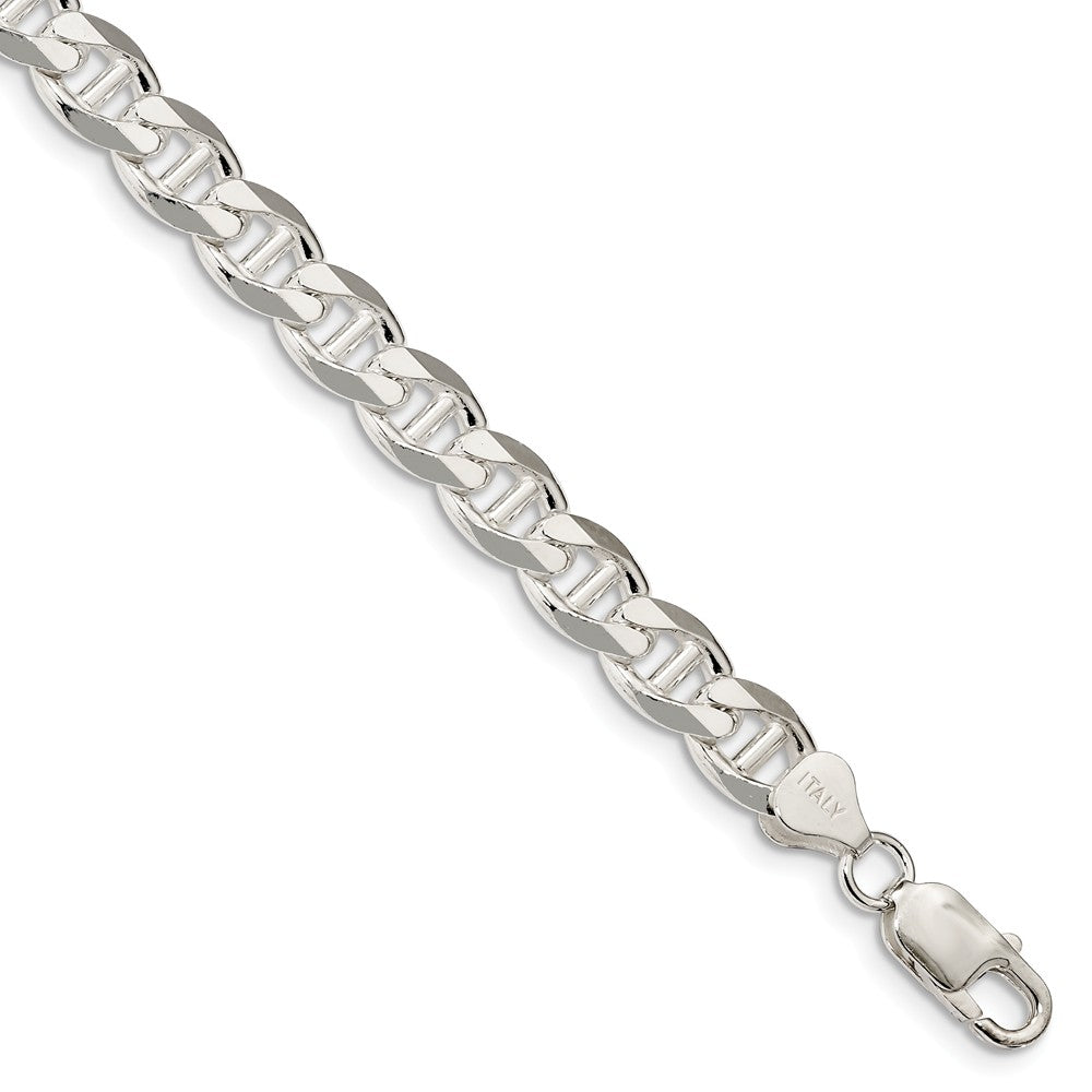 Italian Sterling Silver Polished Cuban Chain Bracelet