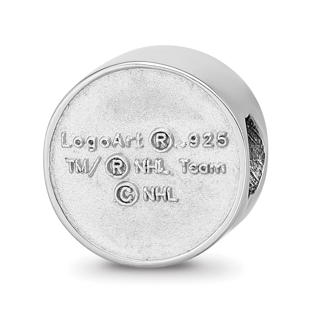 Alternate view of the Sterling Silver NHL Winnipeg Jets Enamel Bead Charm by The Black Bow Jewelry Co.