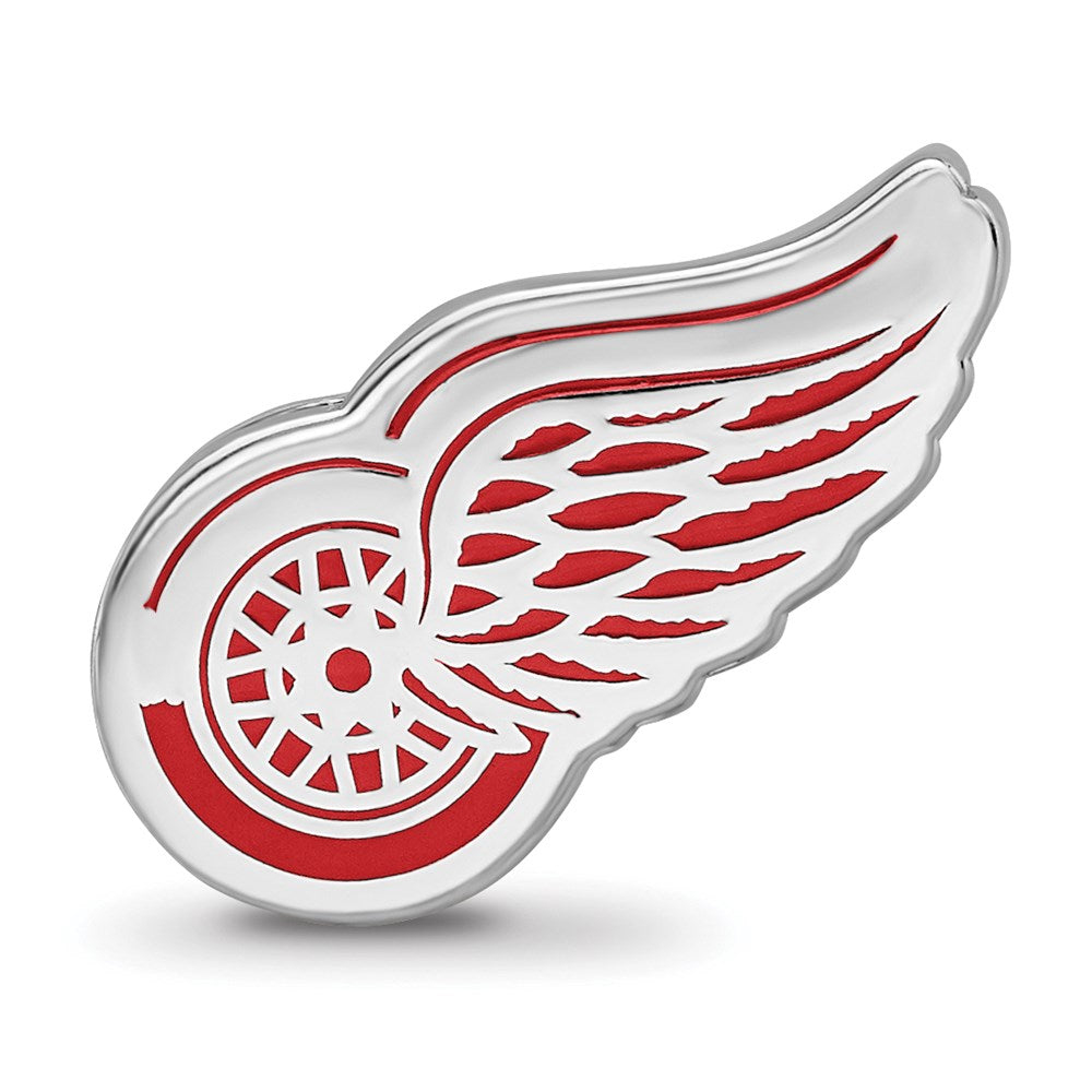 Alternate view of the Sterling Silver NHL Detroit Red Wings Enamel Bead Charm by The Black Bow Jewelry Co.