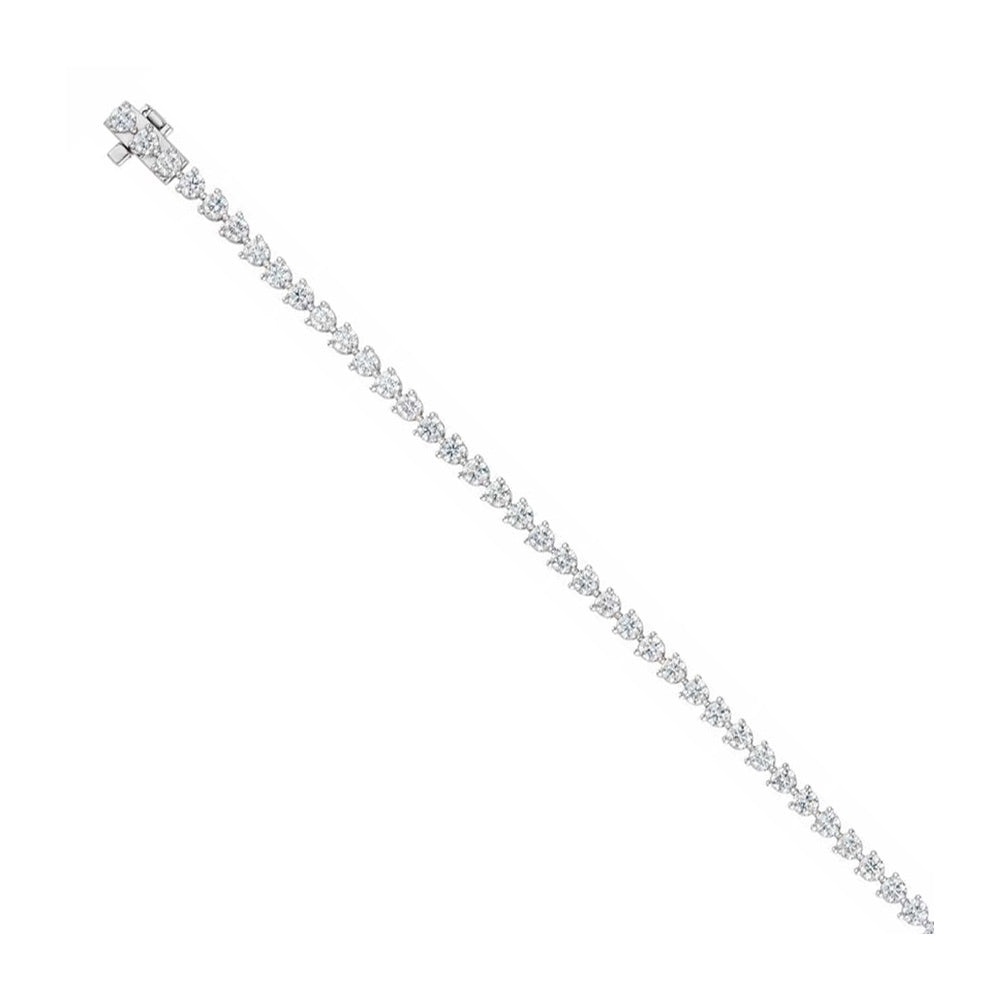 14K White Gold 4.75 CTW Diamond Tennis Bracelet, 7.25 Inch, Item B18542 by The Black Bow Jewelry Co.